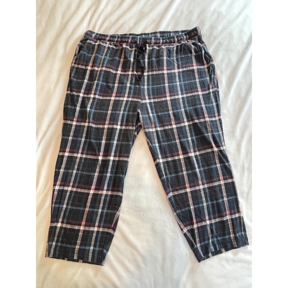 Torrid Sleep Womens Plaid Pajama Pants Black Blue Pink Pockets Size 3 Plus